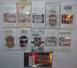 Lot of 11 Assorted Sets of Do It Yourself False Nails - Picture 1 of 9