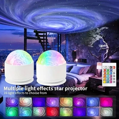 Northern Galaxy Starry Sky LED Projector USB Powered Remote Control Night Light