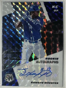 #RAM-EO Mosaic Prizm 2021 autógrafo automático Edward Olivares Kansas City Royals casi nuevo - Imagen 1 de 2