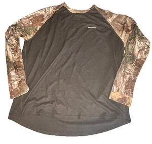 Real Tree 2xl Long Sleeve Black With Camo Sleeves - Picture 1 of 5