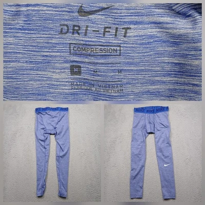 Medias de compresión Nike Dri-FIT para hombre medianas azules brezo capa base atlética Foto 1 de 4