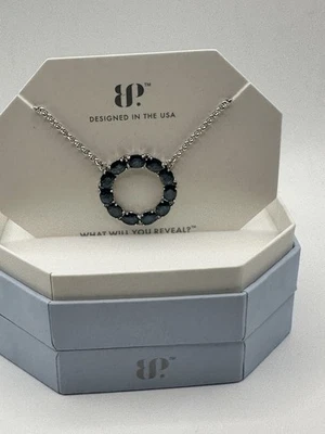 Bomb Party OG Necklace RBP8644 Circle Of Dreams LC London Blue Rhodium Pl - Image 1 of 3
