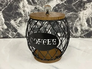 Coffee Pod Holder Black Wire Coffee Pod Basket for Kitchen Countertop Home NEW - Picture 1 of 7