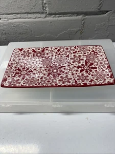 Hallmark Snowflake Red Tray Platter Christmas Holiday Dish Trinket Candy - Picture 1 of 2