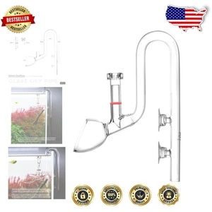 Minimalist Aquarium Glass Lily Pipe with Advanced Surface Skimmer Design 13mm - Picture 1 of 7