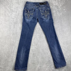 Rock Revival Chrissie Straight Fit Jeans Distressed Damen Gr. 25 Nieten Klappe - Bild 1 von 13