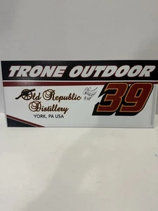 Chase Dietz #39 Tyrone Outdoor Old Rep. Distillery Autogr. Metal Wing Panel 20X9 - Picture 1 of 1