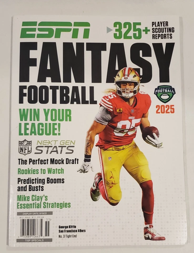 ESPN FANTASY FOOTBALL 2025 Magazine +325 Player Scouting Reports Foto 1 de 1