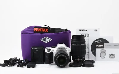 Pentax K-30 Digital SLR Camera white 18-55mm + 55+300mm Count 5189 [Near Mint] - Image 1 of 4