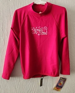 Xcel Ragazze JR taglia 10 Rashguard UPF 50+ rosa - Foto 1 di 9