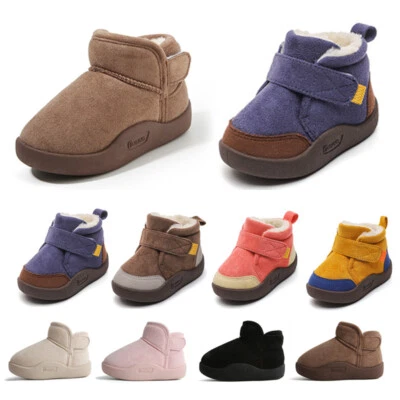 Baby Boots Jungen Wärme Winterschuhe Kleinkinder Lauflern Plüsch Knöchel Stiefel - Bild 1 von 4