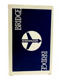 Vintage SwissAir Bridge Deck Spielkarten - Blau Schweiz Airline Design - Bild 1 von 7