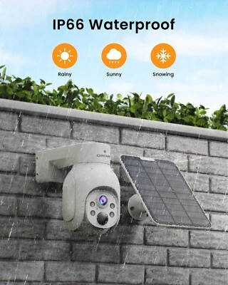 Camcamp Solar Security Cameras Wireless Outdoor, 2K Wireless Battery Security Sy - Image 1 of 4
