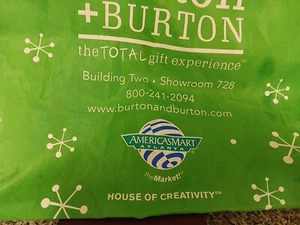 Burton + Burton Christmas Tote Bag AmericasMart Atlanta 19" X 15.5" Snowflakes - Picture 1 of 7