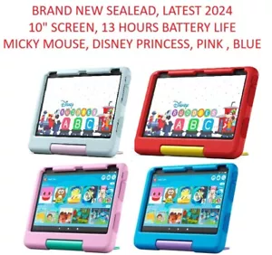 Amazon Fire HD 10 Kids 10.1" Tablet Latest 32GB Blue, Pink ,Micky Mouse Disney - Picture 1 of 30