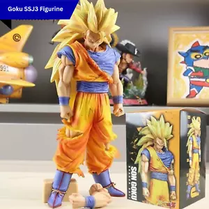 32cm Dragon Ball Z Goku Super Saiyan 3 Figure - PVC Anime Statue Collectible UK - Picture 1 of 13