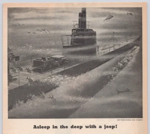 1944 National Dairy Products Submarine Ice Cream Jeep Print Ad - Picture 1 of 6