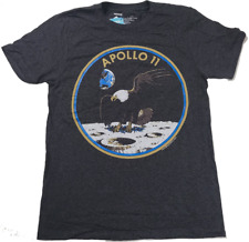 Apollo 11 NASA Earth Moon Eagle Buzz Aldrin Mens T-Shirt (Grey)