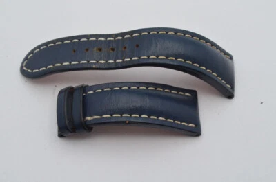 Breitling Leather Strap 24Mm For Buckle 20Mm Blue 101X Vintage - Image 1 of 2