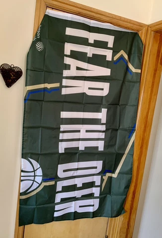 FEAR THE DEER FLAG 44” X 24” Approx. Milwaukee Bucks SGA Game 5 Playoff 4/26/23 Cover