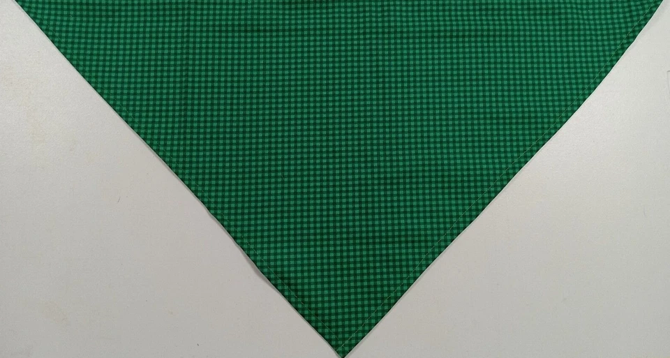 Dog Bandana, Green, St. Patrick's Day, Checked,  Irish, XS, S ,M, L - Image 1 of 3