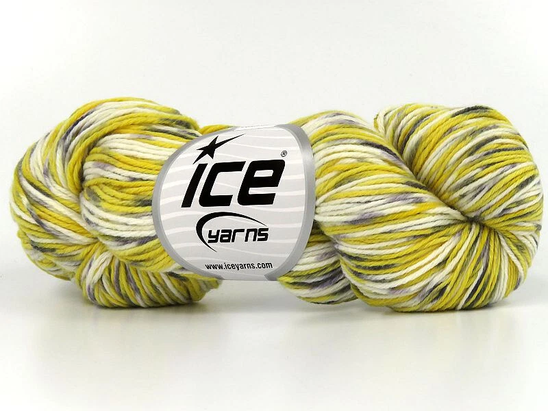 3-Skein Lot Hand Dyed Cashmere Yarn Light 3x100g/225m Yellow Grey White - Image 1 of 4