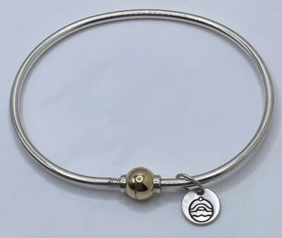 CAPE COD STERLING SILVER AND 14 K GOLD BANGLE BRACELET - Image 1 of 3