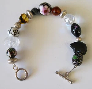 Multi-gemstone and Sterling Bracelet - Picture 1 of 1