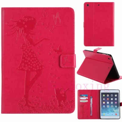 Embossed Smart Flip Leather Stand Case Cover For iPad 5th 6th Gen/Mini/Air/Pro - Image 1 of 4