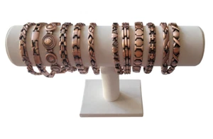 Copper Magnetic Link Bracelet - Oxidized Copper Arthritis Pain Therapy Bracelet - Picture 1 of 25