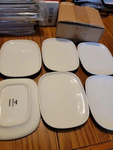 DELTA AIRLINES First Class ALESSI small Salad appetizer Plates 5" x 4 12 pcs - Picture 1 of 2