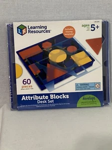 NEW Learning Resources | Attribute Blocks Desk Set | (60 Pieces) Brand New - Picture 1 of 2