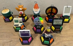 90's Trivial Pursuit Christmas Ornament Keychain Trivia - Picture 1 of 10