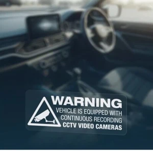 3x ADVERTENCIA GRABACIÓN CCTV A BORDO Dashcam Seguridad Coche Furgoneta Ventana Calcomanía Adhesiva - Imagen 1 de 1