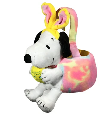 Dan Dee Peanuts Snoopy Cesta de Pascua Peluche Tie Dye Nuevo Con Etiqueta ☼ Foto 1 de 4