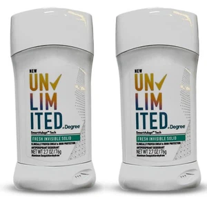 2 pack Degree Unlimited Antiperspirant Deodorant 2.7oz FRESH Invisible Solid NEW - Picture 1 of 3