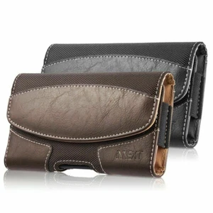 New Cell Phone Pouch Leather Holster Holder w/ Belt Clip Cover Case For iPhone15 - Picture 1 of 28