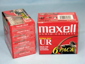 Maxell UR60 ~ AUDIOKASSETTE BAND ~ Stck 6 ~ BRANDNEU ~ FABRIKVERSIEGELT - Bild 1 von 5