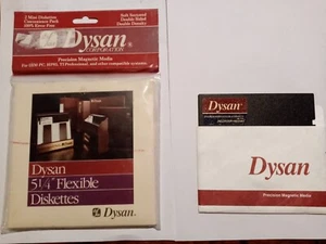 FLOPPY DISK 5 1/4" DYSAN Double Sided - Double Density 48 tpi ( conf. 2 pezzi ) - Picture 1 of 2