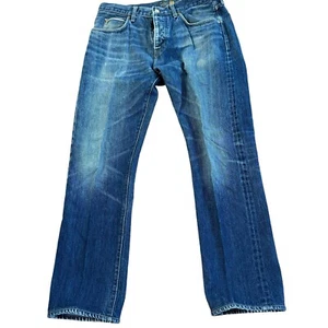 J. Crew Mens Sz 33 X32 Slim Straight Denim Jeans Button Front - Picture 1 of 6