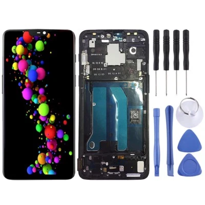 For OnePlus 6 Digitizer Full Assembly with Frame OEM LCD Screen (Black) - Image 1 of 4