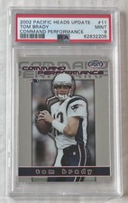 2002 PACIFIC UPDATE COMMAND PERFORMANCE  #11 TOM BRADY PSA 9 MINT SP