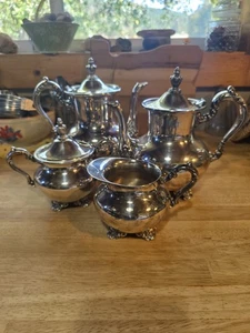 Vintage Towle Silver Plated Tea & Coffee Service Serving Set 4 Piece - Picture 1 of 24