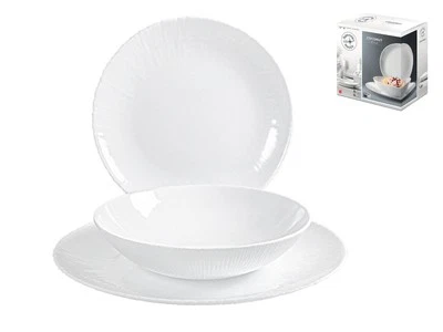 Mesa de servicio Bormioli Rocco 18 piezas coco blanco compuesto por 6 platos Foto 1 de 3