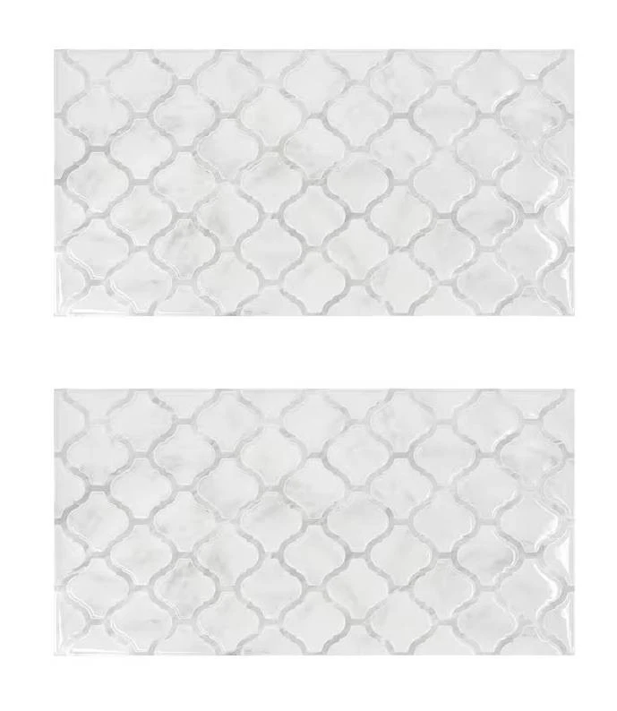 Arabesco Marble White 22.56 In. X 11.58 In. Vinyl Peel and Stick Tile (30D) - Image 1 of 4