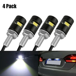 4pack LED License Plate Lights Bolt Bulbs Car LED Lamp License Motorcycle - Picture 1 of 10