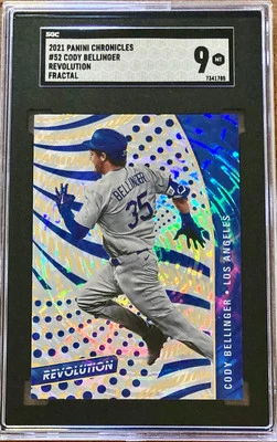 2021 Panini Chronicles Revolution #52 Cody Bellinger FRACTAL SGC 9 MINT - Image 1 of 2