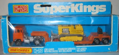 MATCHBOX SUPERKINGS K-23 LOW LOADER WITH BULLDOZER - MINT/PERFECT - Image 1 of 4