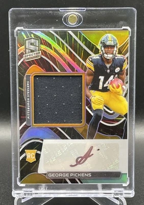 2022 Panini Spectra George Pickens RPA Hyper Prizm /75 Pittsburgh Steelers - Image 1 of 4