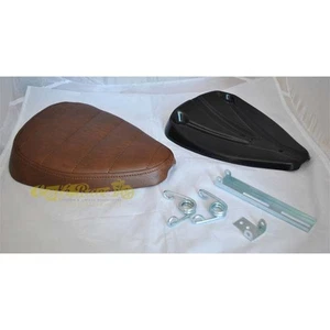 Solo Seat Brown Bobber Universal For Custom Motorcycles And Customizations - Picture 1 of 5